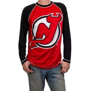 New Jersey Devils Long Sleeve Performance Active Wear Rash Guard Shirt XXL